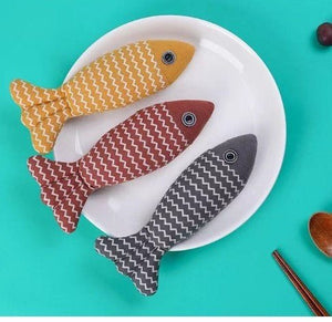 Cat Toy Funny Cat Linen Fish Pillow Self - hey Cat - Yahko Merchandise