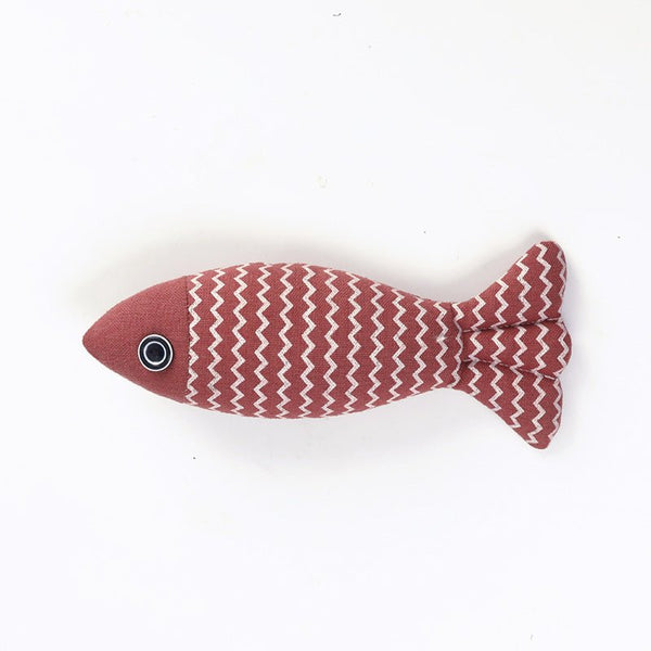 Cat Toy Funny Cat Linen Fish Pillow Self - hey Cat - Yahko Merchandise