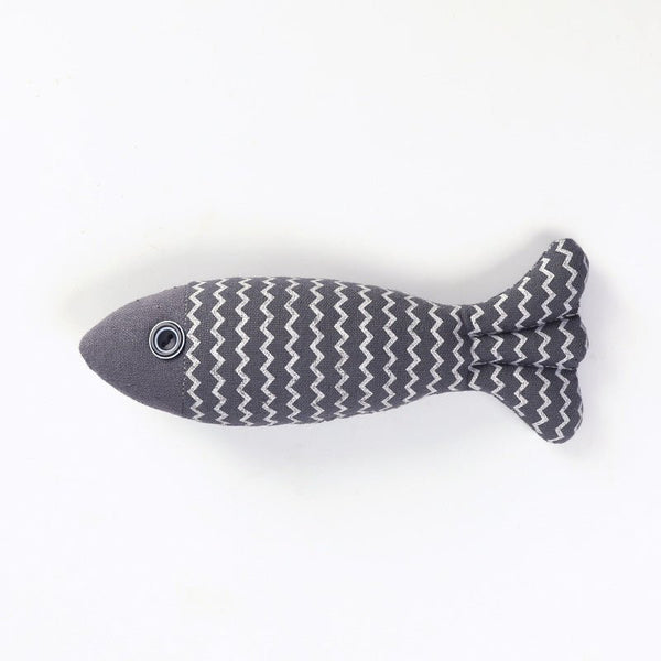 Cat Toy Funny Cat Linen Fish Pillow Self - hey Cat - Yahko Merchandise