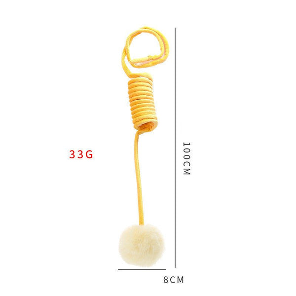 Cat Toy Self - Hi Sucker Spring Rabbit Hair Ball Interactive Play Pet Supplies Interactive Toys - Yahko Merchandise