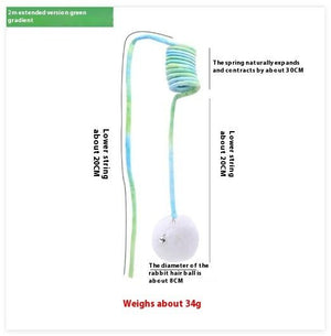 Cat Toy Self - Hi Sucker Spring Rabbit Hair Ball Interactive Play Pet Supplies Interactive Toys - Yahko Merchandise