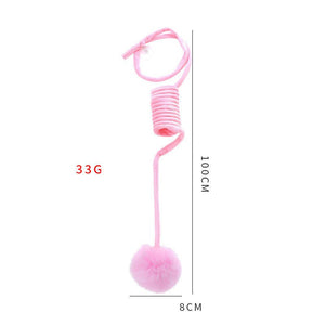 Cat Toy Self - Hi Sucker Spring Rabbit Hair Ball Interactive Play Pet Supplies Interactive Toys - Yahko Merchandise