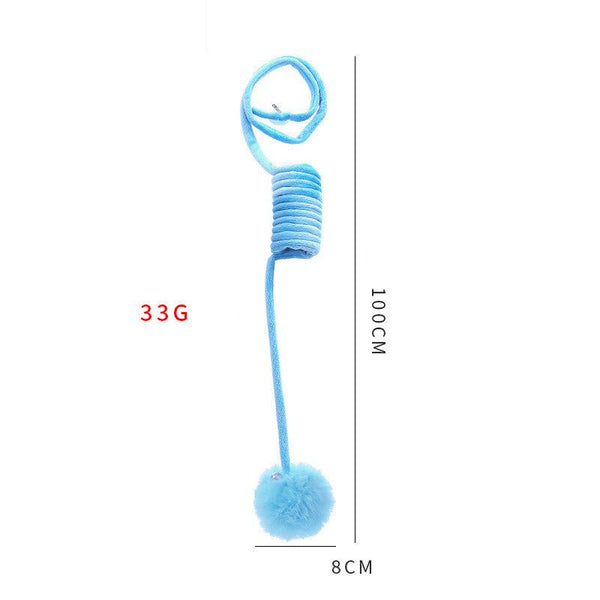 Cat Toy Self - Hi Sucker Spring Rabbit Hair Ball Interactive Play Pet Supplies Interactive Toys - Yahko Merchandise