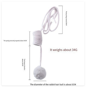 Cat Toy Self - Hi Sucker Spring Rabbit Hair Ball Interactive Play Pet Supplies Interactive Toys - Yahko Merchandise