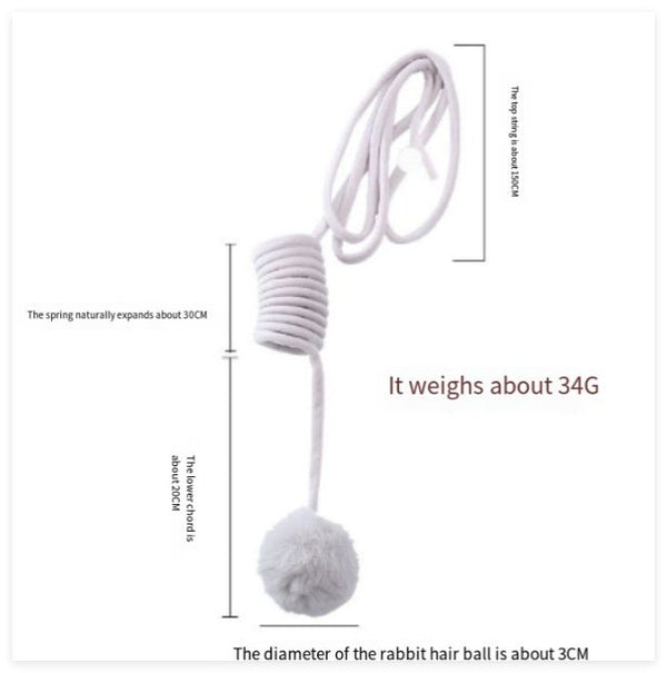 Cat Toy Self - Hi Sucker Spring Rabbit Hair Ball Interactive Play Pet Supplies Interactive Toys - Yahko Merchandise