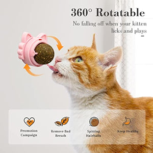Catnip Balls That Stick On Wall Catnip Balls For Cat Catnip Toys For Cats Healthy Kitty Teeth Cleaning Dental Chew Toys Cat Wall Treats - Yahko Merchandise