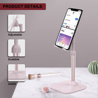 Cell Phone Stand, Phone Stand for Desk, Phone Holder Stand Compatible with Iphone and All Mobile Phones Tablet, Gifts for Adults Women Men Mom Wife, Pink Clothing - Yahko Merchandise