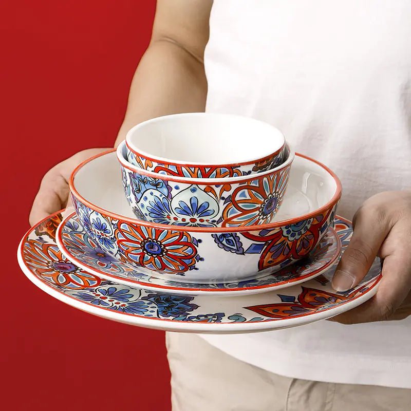 Ceramic Fruit Plate with American Steak Design - Yahko Merchandise