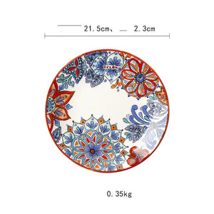 Ceramic Fruit Plate with American Steak Design - Yahko Merchandise