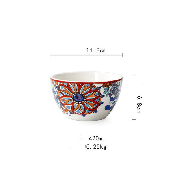 Ceramic Fruit Plate with American Steak Design - Yahko Merchandise