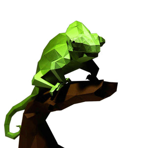 Chameleon 3D Model for Home Decor (DIY Papercraft) - Yahko Merchandise