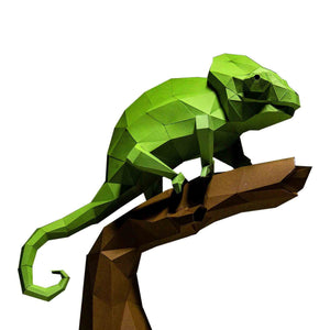 Chameleon 3D Model for Home Decor (DIY Papercraft) - Yahko Merchandise