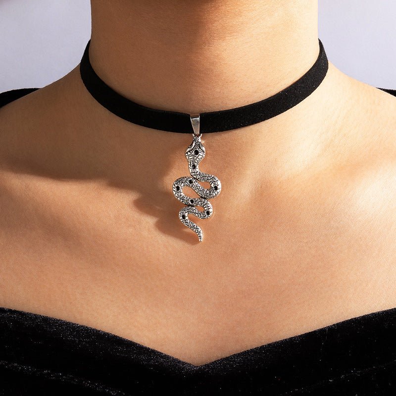 Chokers Witchy Gothic Grunge Collar Velvet Necklace Dark Jewelry For Gift - Yahko Merchandise