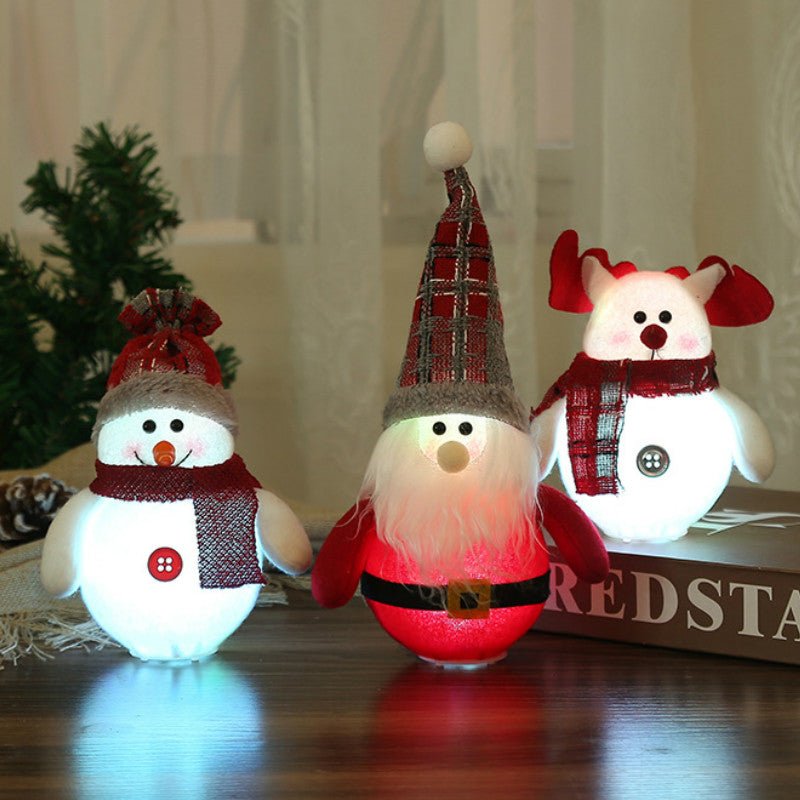 Christmas Decorations LED Santa Claus Snowman Ornaments - Yahko Merchandise