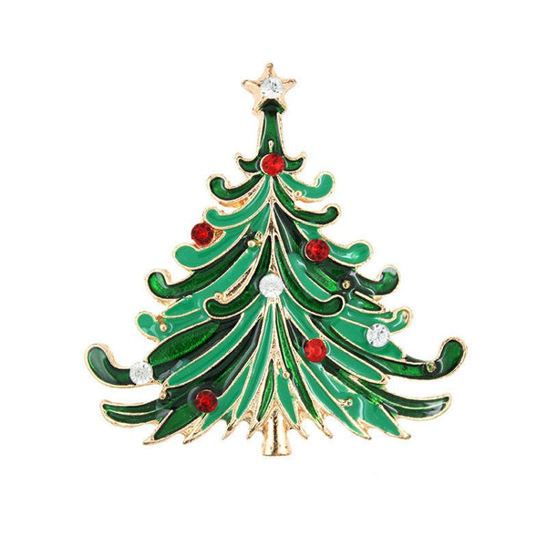Christmas Tree Brooch Pin Women Girls Jewelry - Yahko Merchandise