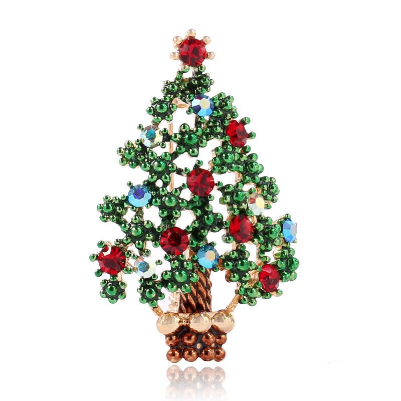 Christmas Tree Brooch Pin Women Girls Jewelry - Yahko Merchandise