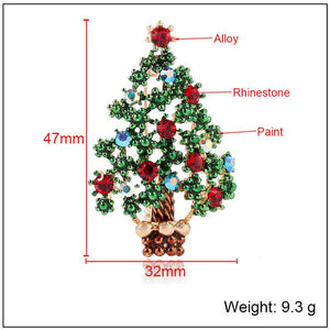 Christmas Tree Brooch Pin Women Girls Jewelry - Yahko Merchandise