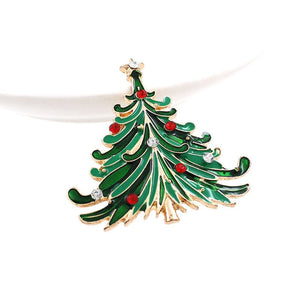 Christmas Tree Brooch Pin Women Girls Jewelry - Yahko Merchandise