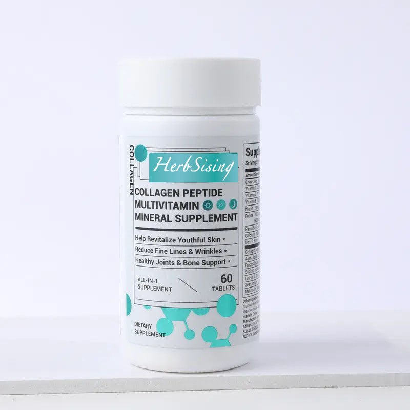 Collagen Peptides For Women, Beauty Vitamin And Mineral Supplement With Multivitamins, Hydrolyzed Protein Peptide Type, Biotin And Vitamins - 60 Capsules - Yahko Merchandise