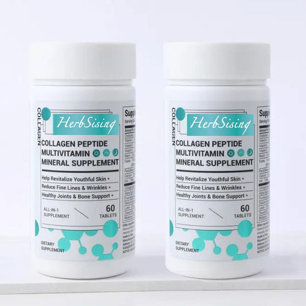 Collagen Peptides For Women, Beauty Vitamin And Mineral Supplement With Multivitamins, Hydrolyzed Protein Peptide Type, Biotin And Vitamins - 60 Capsules - Yahko Merchandise
