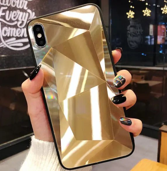 Colorful 3D Diamond Mirror Phone Case for Couples - Yahko Merchandise