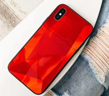 Colorful 3D Diamond Mirror Phone Case for Couples - Yahko Merchandise