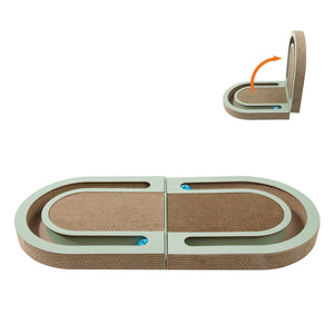 Corrugated Paper Folding Cat Grab Board With Ball Pet Supplies Cat Toys Pet Products - Yahko Merchandise