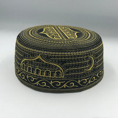 Cotton Embroidery Caps New Muslim Men Prayer Hats - Yahko Merchandise