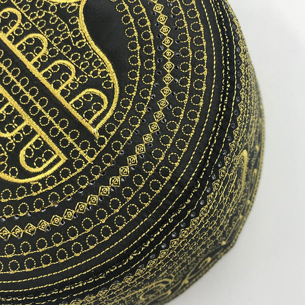 Cotton Embroidery Caps New Muslim Men Prayer Hats - Yahko Merchandise