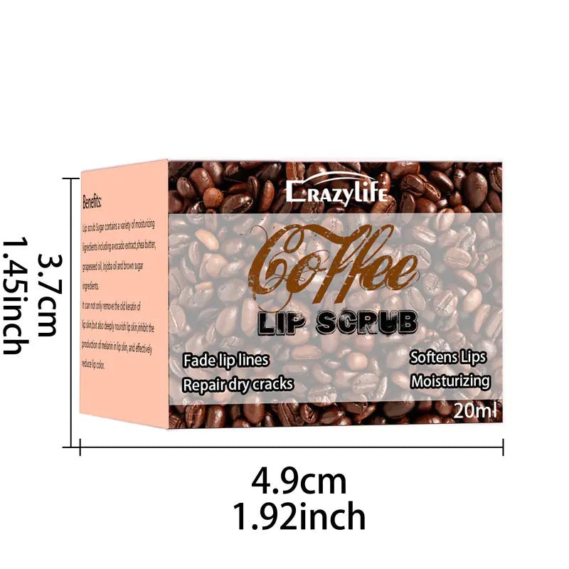 Crazylife Coffee Lip Scrub for Moisturizing Care - Yahko Merchandise