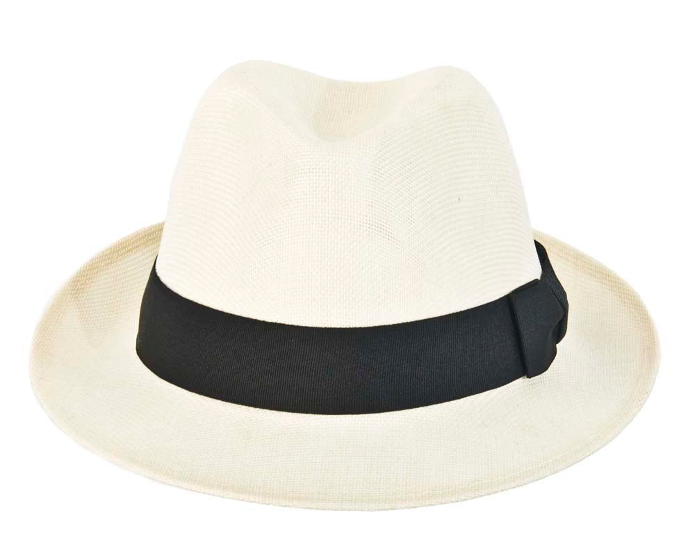 Cream mens summer fedora hat - Yahko Merchandise