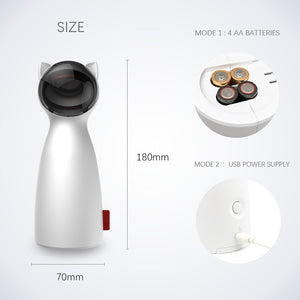 Creative Cat Pet LED Laser Funny Toy Smart Automatic Cat Exercise Training Entertaining Toy - Yahko Merchandise