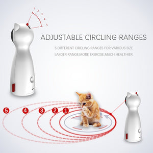 Creative Cat Pet LED Laser Funny Toy Smart Automatic Cat Exercise Training Entertaining Toy - Yahko Merchandise