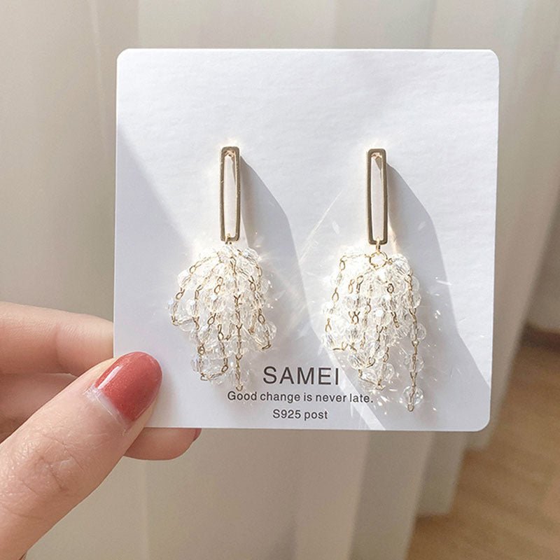 Crystal Tassel Grape Earrings Female Niche High - end Earrings Earrings - Yahko Merchandise