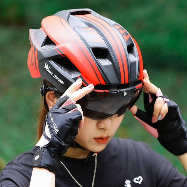 Cycling Helmet Integrated With Goggles Helmet Mountain Road Bike Helmet Equipment - Yahko Merchandise