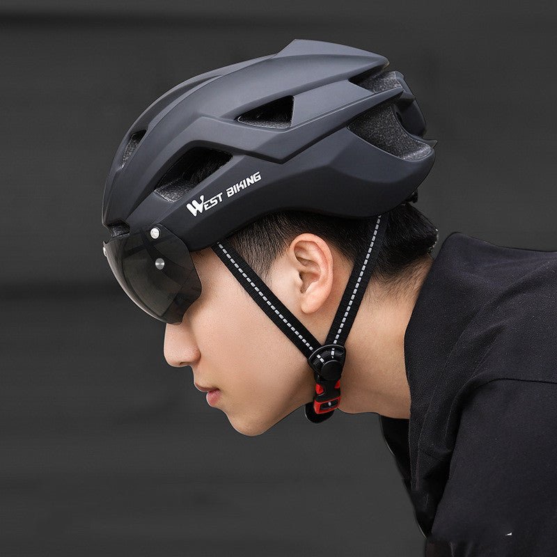 Cycling Helmet Integrated With Goggles Helmet Mountain Road Bike Helmet Equipment - Yahko Merchandise