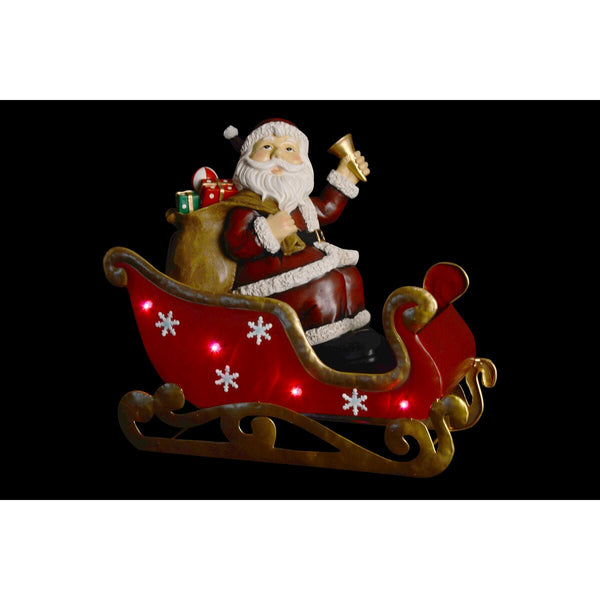Decoration DKD Home Decor LED Light Red Metal Resin Father Christmas - Yahko Merchandise
