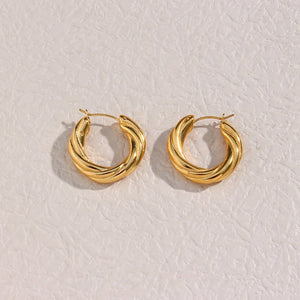Denisse Twisted Hoop Earrings - Yahko Merchandise