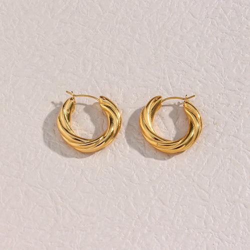 Denisse Twisted Hoop Earrings - Yahko Merchandise