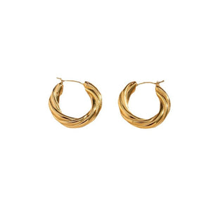Denisse Twisted Hoop Earrings - Yahko Merchandise