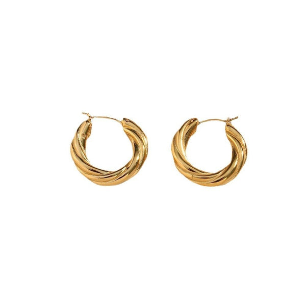 Denisse Twisted Hoop Earrings - Yahko Merchandise