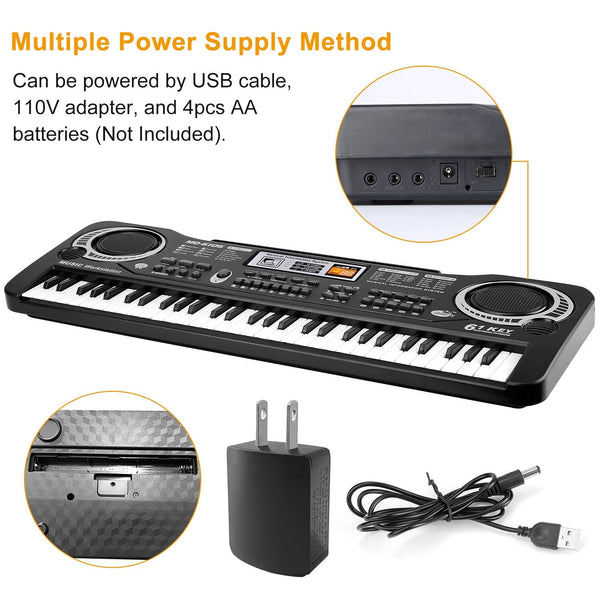 Digital Music Electronic Keyboard Electric Piano Musical Instrument - Yahko Merchandise