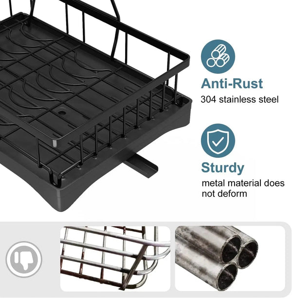Dish Racks For Kitchen Counter, Stainless Steel Kitchen Dish Drying - Yahko Merchandise