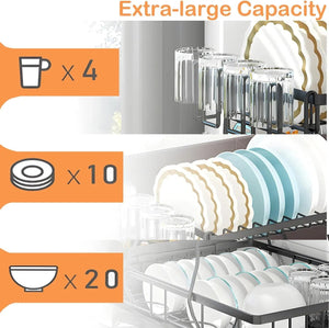 Dish Racks For Kitchen Counter, Stainless Steel Kitchen Dish Drying - Yahko Merchandise