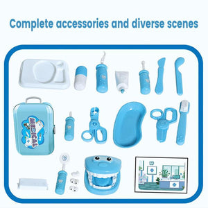 Doctor Role Play Backpack Toothbrush Toothpaste Dentist Toy Set - Yahko Merchandise