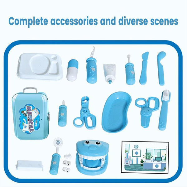 Doctor Role Play Backpack Toothbrush Toothpaste Dentist Toy Set - Yahko Merchandise