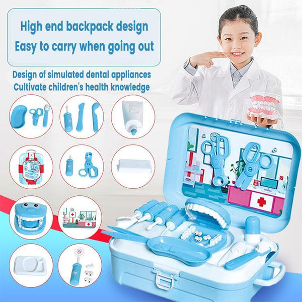 Doctor Role Play Backpack Toothbrush Toothpaste Dentist Toy Set - Yahko Merchandise
