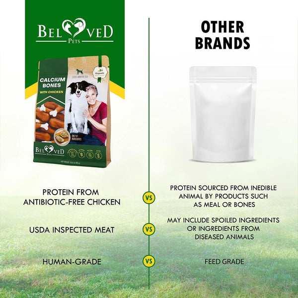 Dog Calcium Bones Wrapped Chicken & Rawhide Free Chew Treats Pet Healthy Dried Snacks Grain Free Organic Meat Chews For Training Small Large Dogs - Yahko Merchandise