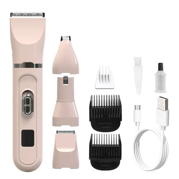 Dog Clippers Low Noise Paw Trimmer Rechargeable Pet Cat Grooming Kit - Yahko Merchandise