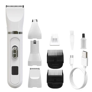 Dog Clippers Low Noise Paw Trimmer Rechargeable Pet Cat Grooming Kit - Yahko Merchandise